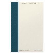 Vintage Damask Customized Aqua Designer Stationery by BeezKneez Vintage Damask Customized Aqua Designer Stationery