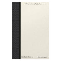 Vintage Damask Customized Black Stationery by BeezKneez Vintage Damask Customized Black Stationery