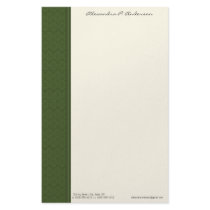 Vintage Damask Customized Lime Green Stationery by BeezKneez Vintage Damask Customized Lime Green Stationery