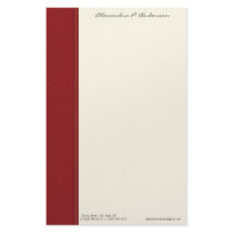 Vintage Damask Customized Red Designer Stationery