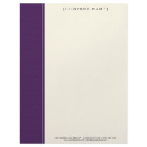 Vintage Damask Eggplant Customized Letterhead by BeezKneez Vintage Damask Eggplant Customized Letterhead