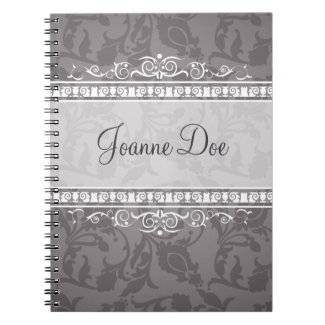 Vintage Damask Elegant Print Notebook