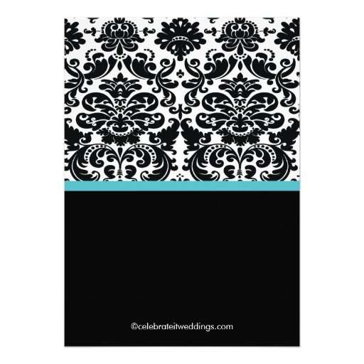 Vintage Damask Engagement Party Custom Invite
