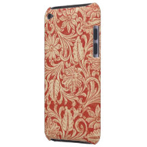 Vintage Damask Floral Red Case-Mate iPod Touch Barely There iPod Covers