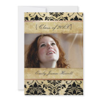 Vintage Damask/Graduations Party Invitations