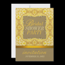 Vintage Damask Lace Bridal Shower Invitation invitations