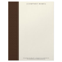 Vintage Damask Mocha Brown Customized Letterhead by BeezKneez Vintage Damask Mocha Brown Customized Letterhead