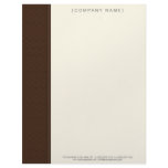 Vintage Damask Mocha Brown Customized Letterhead
