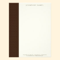 Vintage Damask Mocha Brown Customized Letterhead letterhead