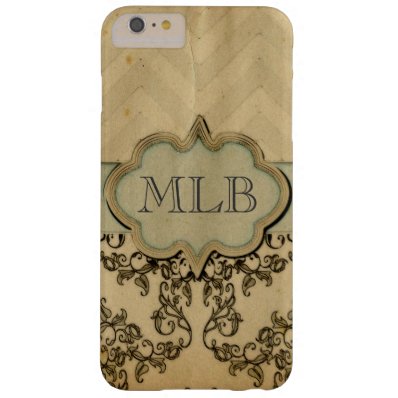 Vintage Damask & Monogram by Leslie Harlow Barely There iPhone 6 Plus Case