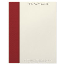 Vintage Damask Red Customized Designer Letterhead by BeezKneez Vintage Damask Red Customized Designer Letterhead