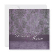 Vintage Damask Wedding Invitations