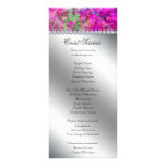 Vintage Damask Wedding Rack Cards Pink Silver
