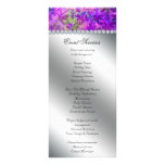 Vintage Damask Wedding Rack Cards Purple Silver