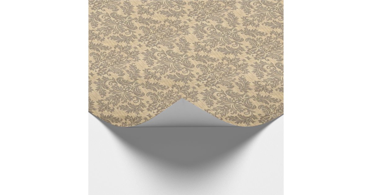 Vintage Damask Wrapping Paper Zazzle