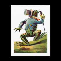 Vintage Dancing Frog Postcard by forbes1954 Vintage Dancing Frog Postcard
