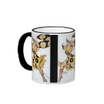 Vintage Dancing Woman in Yellow mugs