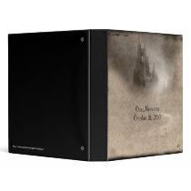 Vintage Dark Castle Gothic Wedding Photo Album 3 Ring Binder