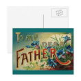 Vintage Dear Father postcard