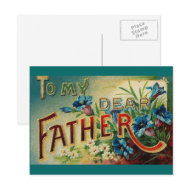 Vintage Dear Father postcard