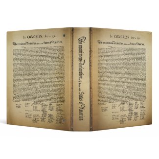 Vintage Declaration of Independence Binder binder