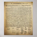 Vintage Declaration of Independence Poster posters