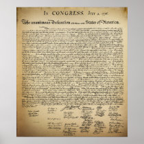 Vintage Declaration of Independence Poster