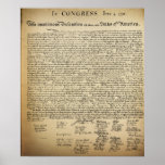 Vintage Declaration of Independence Poster