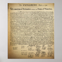 Vintage Declaration of Independence Poster
