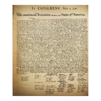 Vintage Declaration of Independence Poster