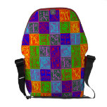 Vintage Decorative Alphabet Pop Art Style Courier Bag