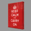 Vintage Deep Red Distressed Keep Calm and Carry On Stretched Canvas Print