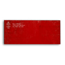 Vintage Deep Red Distressed Keep Calm and Carry On Envelope