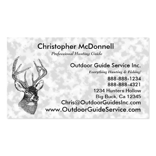 Vintage deer art graphic business cards (front side)
