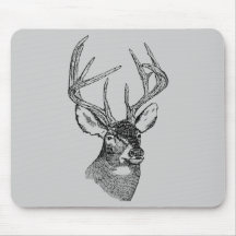 Vintage deer art graphic mouse pads