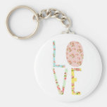 Vintage del AMOR Llaveros Personalizados