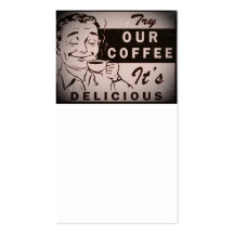 Vintage Delicious Coffee Business Card