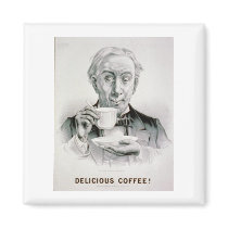 Vintage Delicious Coffee Magnet