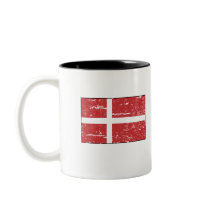 Vintage Denmark Flag Coffee Mug