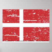 Vintage Denmark Flag Print