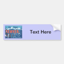 Vintage Denver Colorado Bumper Stickers