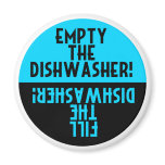 Vintage Design Dishwasher Round Magnet