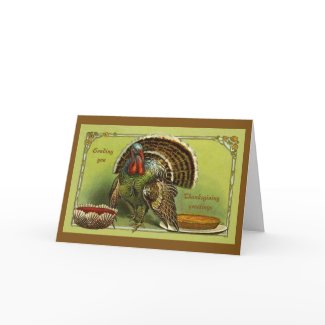 Vintage Design Thanksgiving Greetings card