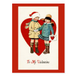Vintage Design Valentine's Day Postcard