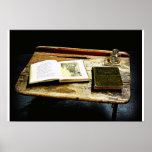 Vintage Desktop - Student Desk Print