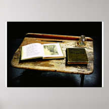 Vintage Desktop - Student Desk Print