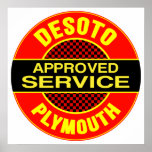 Vintage DeSoto service sign Poster