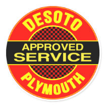 Vintage DeSoto service sign Round Stickers