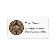 Vintage Deupty Sheriff Address Label