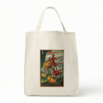 Vintage Devil Organic Grocery Tote Canvas Bags